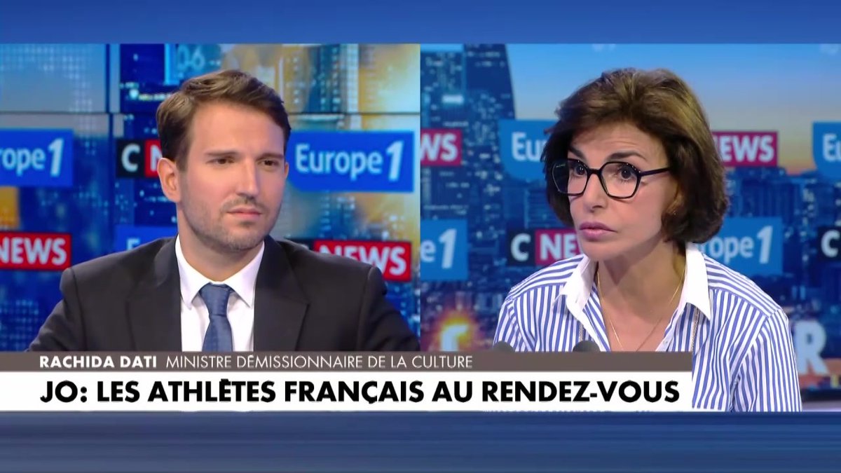 "Cette moisson de médaille, on la doit à cet engagement et cette volonté du président de la République pour que le haut niveau soit récompensé" déclare Rachida Dati ن #LaGrandeITW #Europe1