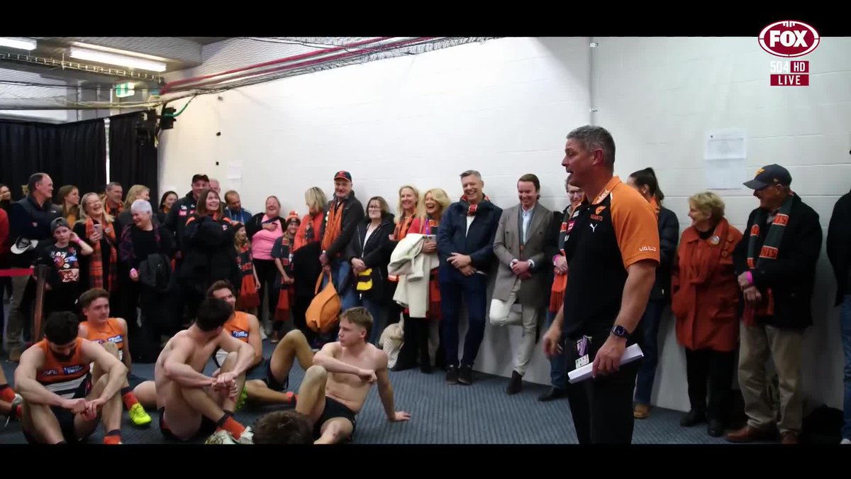 Take an exclusive look inside the Giants' rooms and see how Adam Kingsley got the players' family & friends involved after their epic comeback win. 📺 Watch #AFL360 on Ch. 504 or stream via Kayo Sports: