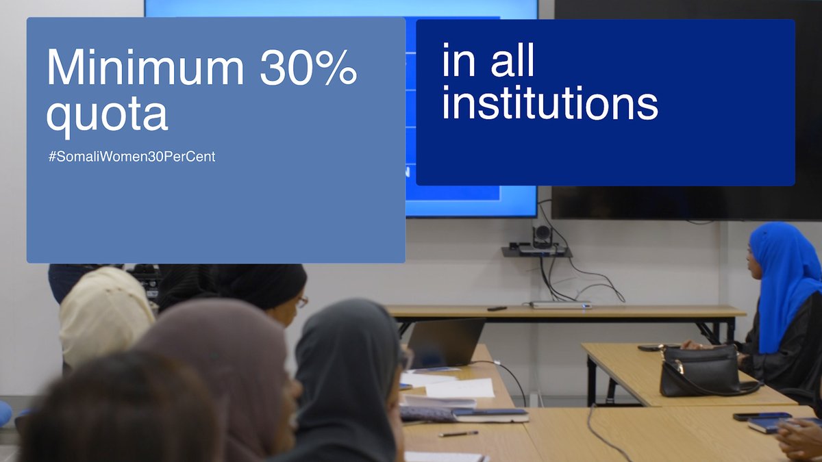 “We are… striving for justice and equal opportunities for #women in all spheres," says the Chair of the Women Caucus of #Somalia’s Upper House, Sen. Sareedo Mohamed Hassan Jayte, on the need for achieving #SomaliWomen30PerCent. Watch this video for more!