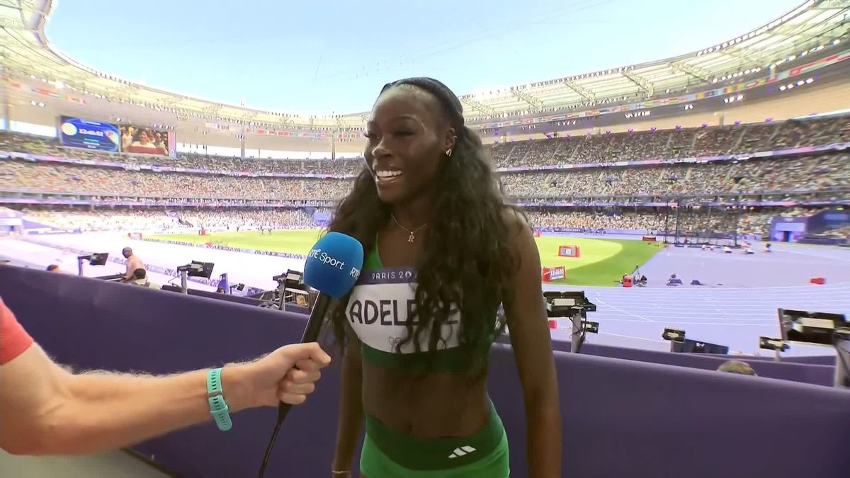 "It felt so good. It was so fun. Am I at Morton Stadium right now?" Rhasidat Adeleke enjoyed winning her 400m heat in front of a big Irish crowd in Paris 📺 Watch 📱 Updates #Paris2024 #olympicgames #olympics