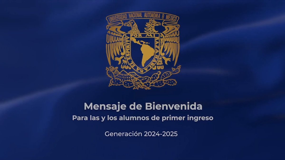 Mensaje de bienvenida del #RectorLomelí a la #Generación2025 de la UNAM. #BienvenidaUNAM2025