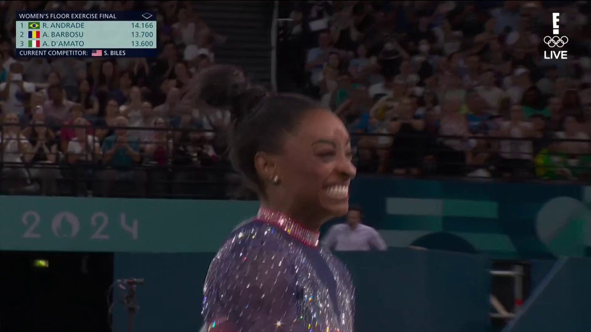 What else can we say except SIMONE BILES? 😲 #ParisOlympics 📺 E! and Peacock