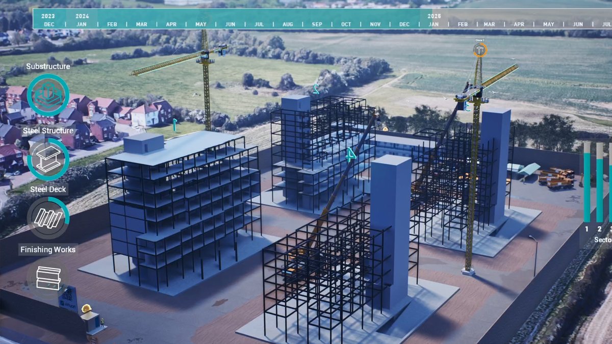 Check out this BIM 4D sim by Thiery Peleias, owner of Virtuart4d 🚧 Imported into UE5 for the animation aspect, the project model was created in Revit, the 4D planning animation in Synchro 4D Pro and the environment captured from Cesium with Google Maps Photorealistic 3D Tiles!
