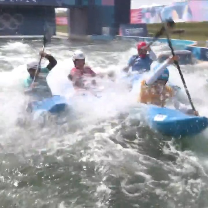 Kayak cross might be the WILDEST new event at the #ParisOlympics this year. 😳 Would you try this sport?
