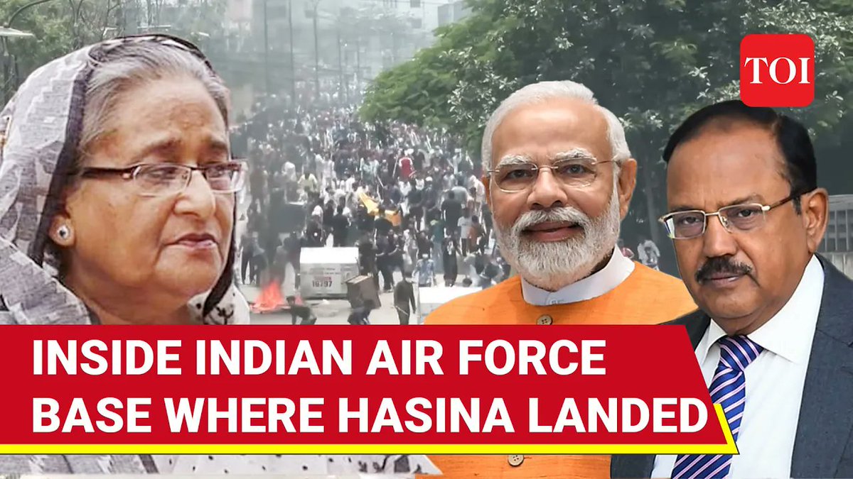 #SheikhHasina In India: Inside Hindon air force base as Doval meets ousted #Bangladesh PM