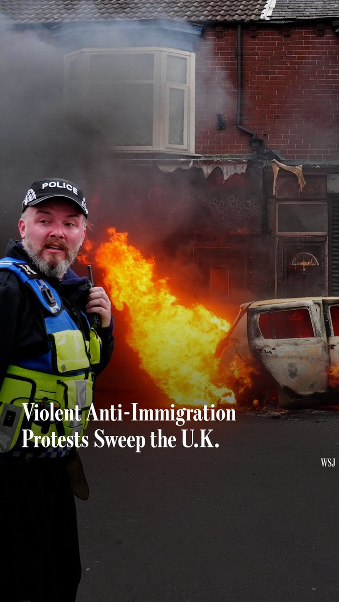 Violent anti-immigration protests swept several major U.K. cities in some of the worst unrest to hit the nation in decades.⁠ ⁠ 🔗 Read more: