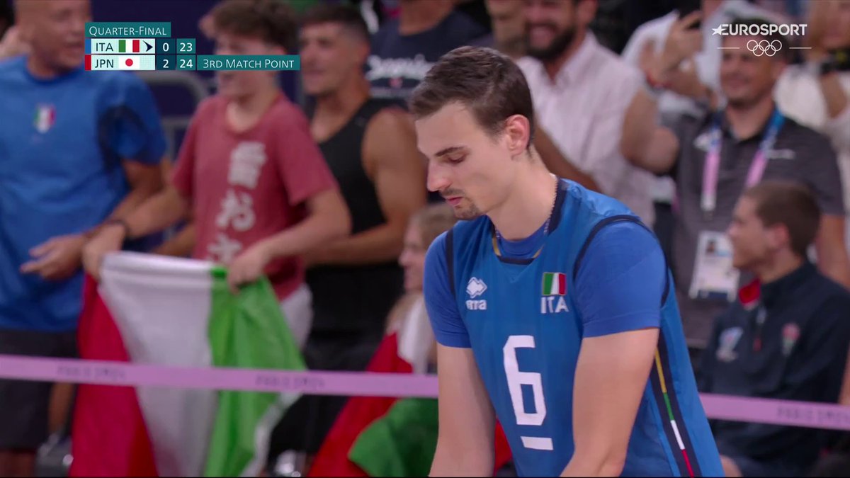 L'ace sul 24-23 di Simone Giannelli. Mio Padre, Mio Nonno, tutto il mio albero genealogico. #HomeOfTheOlympics #Paris2024 #ItalVolley #Volleyball #Pallavolo