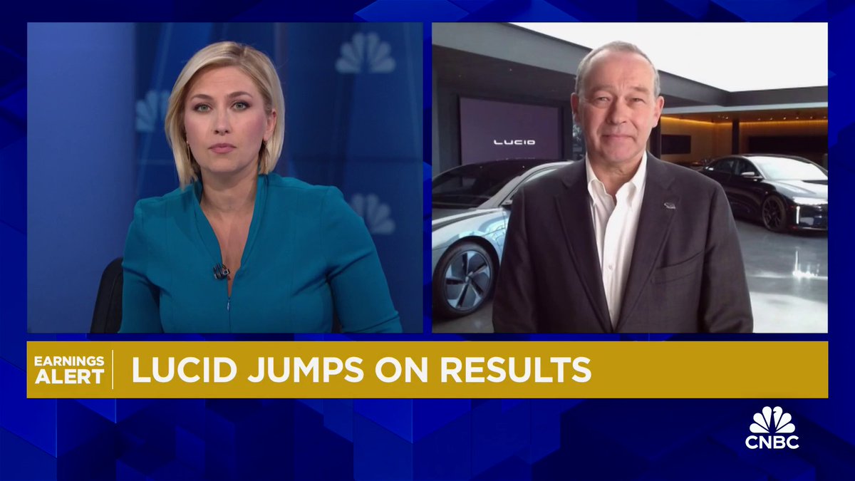Shares of Lucid Motors jumped after posting a revenue beat in its Q2 earnings results. The company also reported additional funding from Saudi Arabia's PIF affiliate. CEO Peter Rawlinson tells Morgan Brennan about the investment.