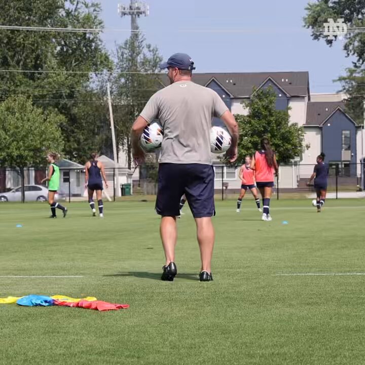 Doug &amp; Lisa Jones Family Head Coach Nate Norman was mic’d up for practice No. 1 of the 2024 season. #MustWatch #GoIrish ☘️