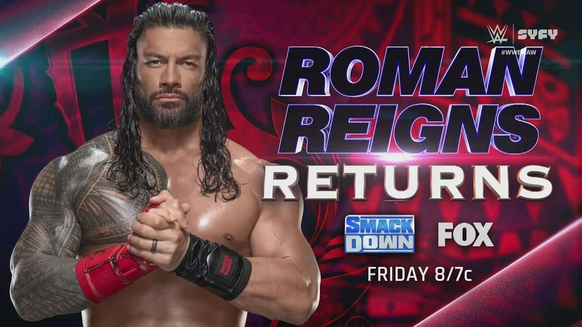 THIS FRIDAY ON FOX, THE OTC Roman Reigns RETURNS ☝️☝️☝️☝️☝️☝️☝️☝️