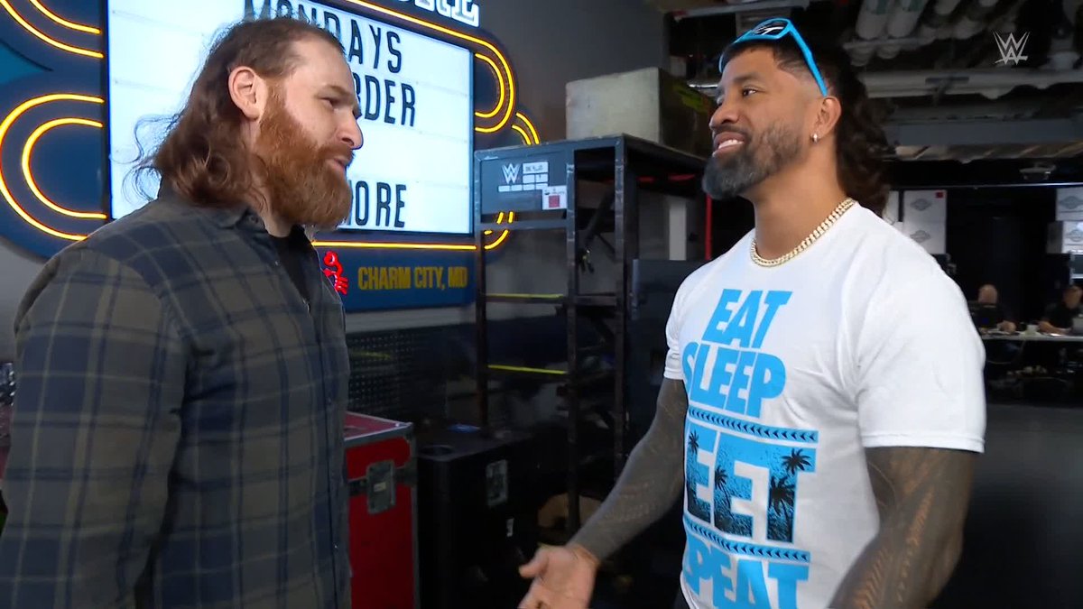 Sami Zayn as double champ?! 🤔 Jey Uso has gold on the mind for him and Sami Zayn! 👀 #WWERaw