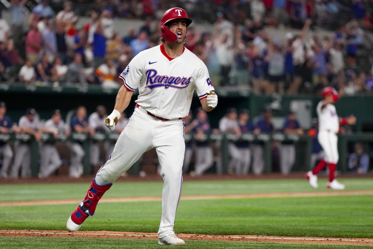 Josh Smith's first career #walkoff home run wins it for the Texas Rangers.