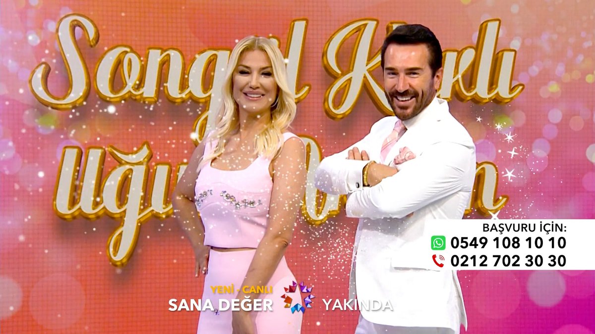 “Dargınlıkları sonlandırmaya, mutlu yuvalar kurmaya geliyoruz.” ✨ Songül Karlı ve Uğur Arslan ile #SanaDeğer, canlı yayınla yakında Star’da! Songül ve Uğur ile Sana Değer Uğur Arslan #SongülKarlı Başvuru için: 📱 0549 108 10 10 ☎️ 0212 702 30 30