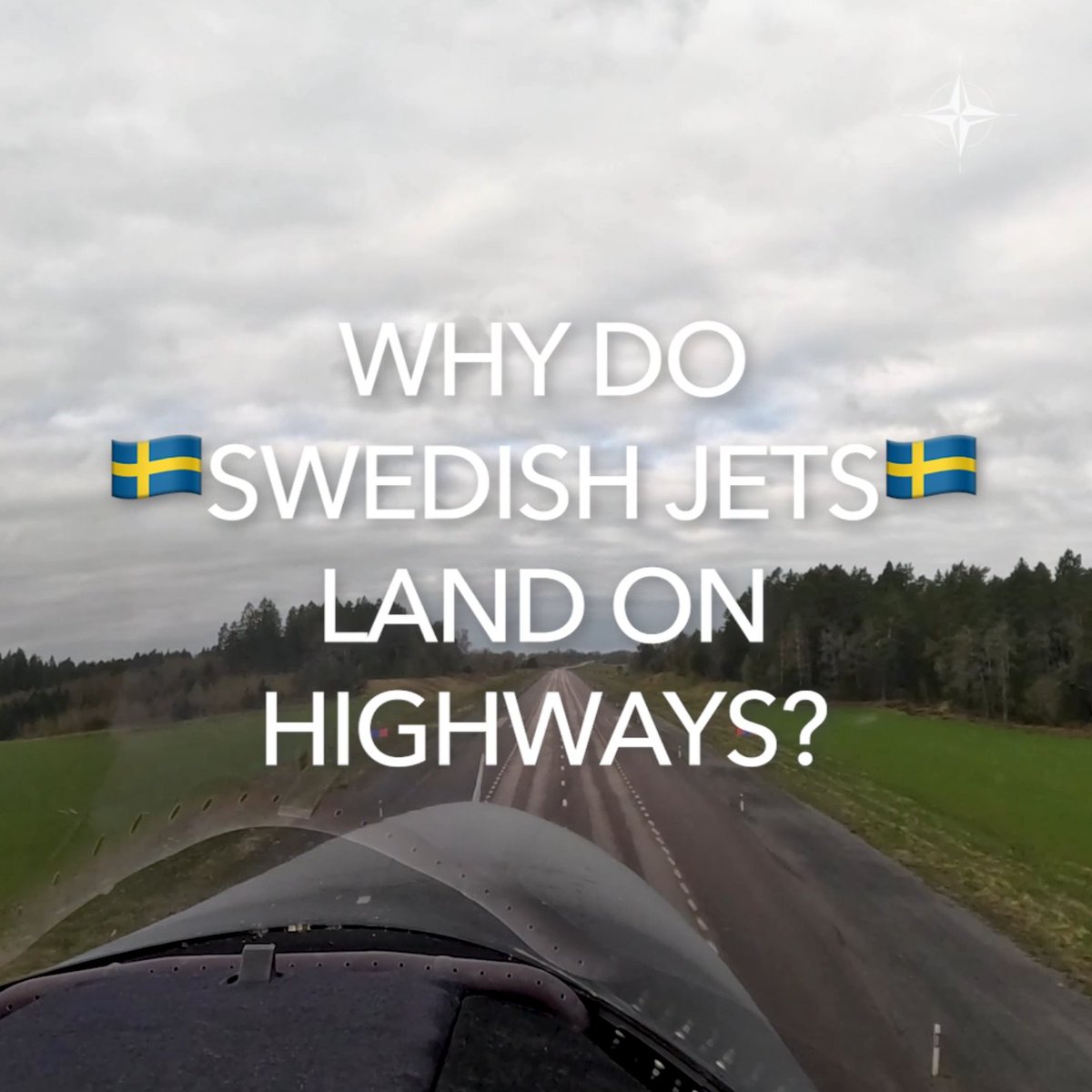 #DidYouKnow that many Swedish roads can double as runways for fighter jets? 🛣️ The 🇸🇪 Swedish Air Force practise the delicate art of landing on regular roads to give them extra flexibility in the event of a crisis