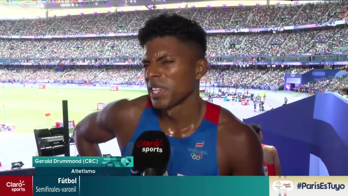 ¡COSTA RICA A SEMIFINALES! 🇨🇷😍 El velocista, Gerald Drummond, se clasifica a las semifinales de los 400m con vallas tras llegar segundo en su heat #ParísEsTuyo