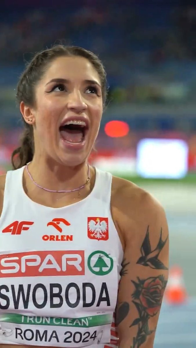 Her reaction to her 100m silver medal.