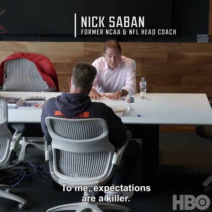 Nick Saban talks to Matt Eberflus about the high expectations on rookie QB, Caleb Williams. #HardKnocks with the Chicago Bears premieres tonight at 9pm ET on Max