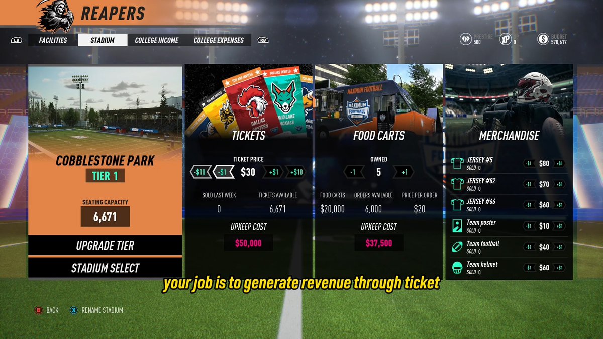 In Dynasty, you will act as your college program's Coach and Athletic Director. Learn more about how you will take your team to glory in our Dynasty Deep Dive blog.