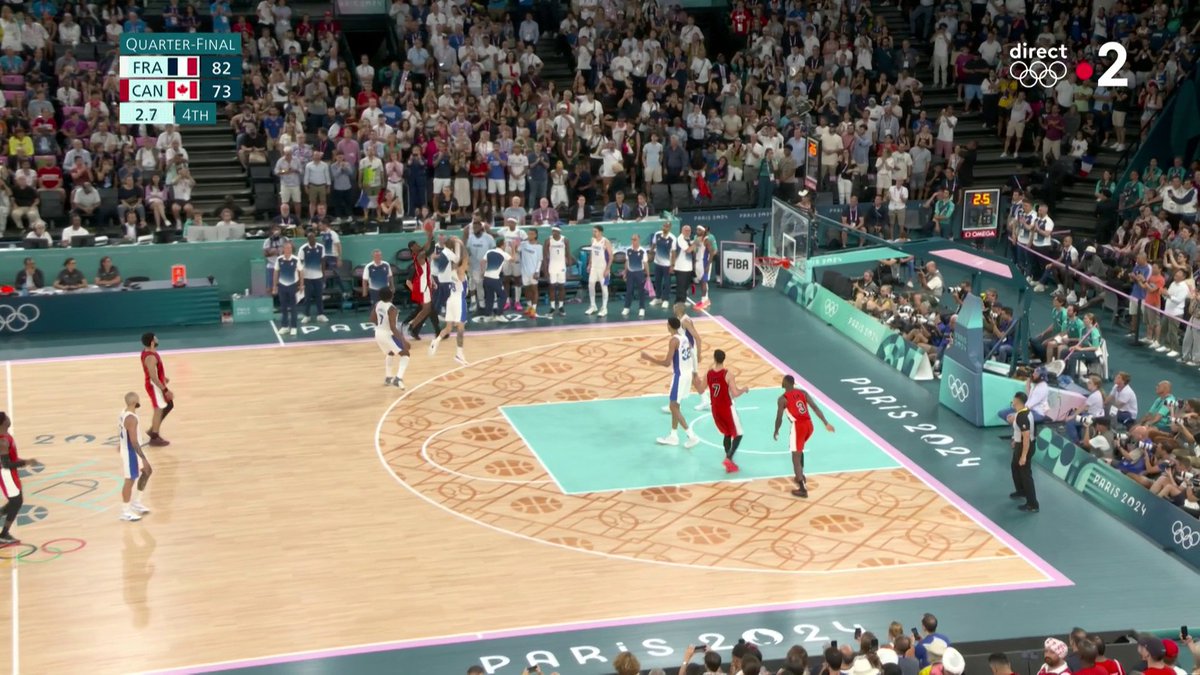 🏀🇫🇷 MAGNIFIQUEEEE. L’ÉQUIPE DE FRANCE DE BASKET BAT LE CANADA 82-73 ET SE QUALIFIE POUR LES DEMI-FINALES !!! (France 2) #Paris2024