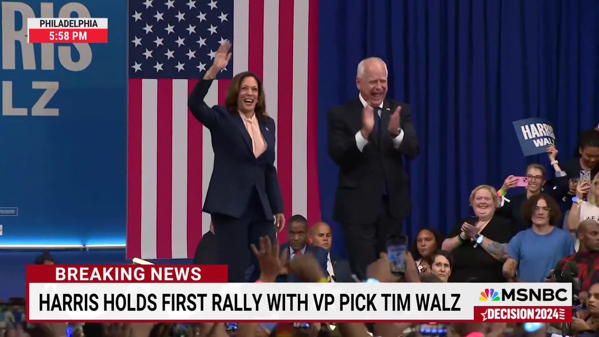 Whoa. This is the most genuinely energetic, hopeful three minutes I’ve seen in this country in 8 years. It’s impossible to deny. #HarrisWalz2024