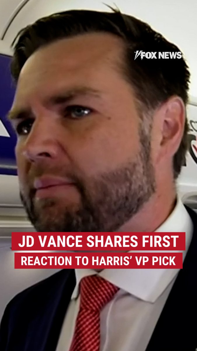 'RADICAL' CHOICE: JD Vance shares his first reaction after Kamala Harris announced Minnesota Gov. Tim Walz as her running mate. The Republican vice presidential nominee argues the pick illustrates the exact ways in which Harris doesn't care about Americans.