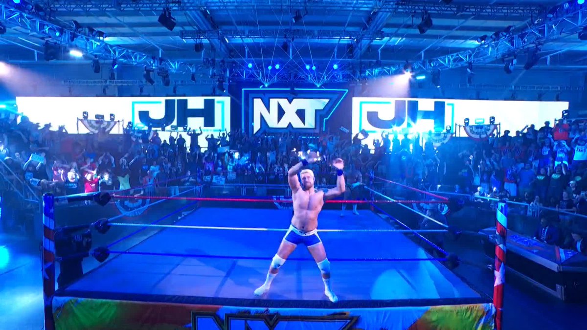Say his name and he appears! Joe Hendry has arrived to #NXTGAB and is ready to fight! 👊