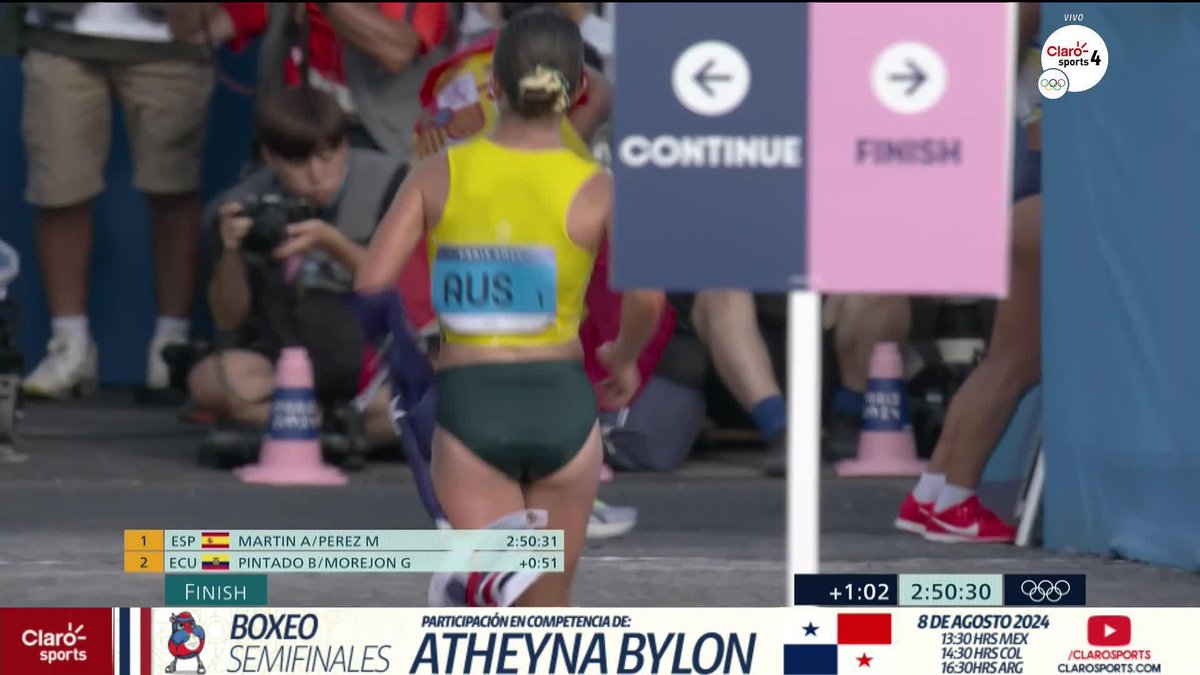 ¡PLATA! ¡PLATA! ¡PLATA PARA ECUADOR! 🥈🇪🇨 Daniel Pintado y Glenda Morejón consiguen el segundo lugar en el maratón de marcha relevo mixto en #Paris2024