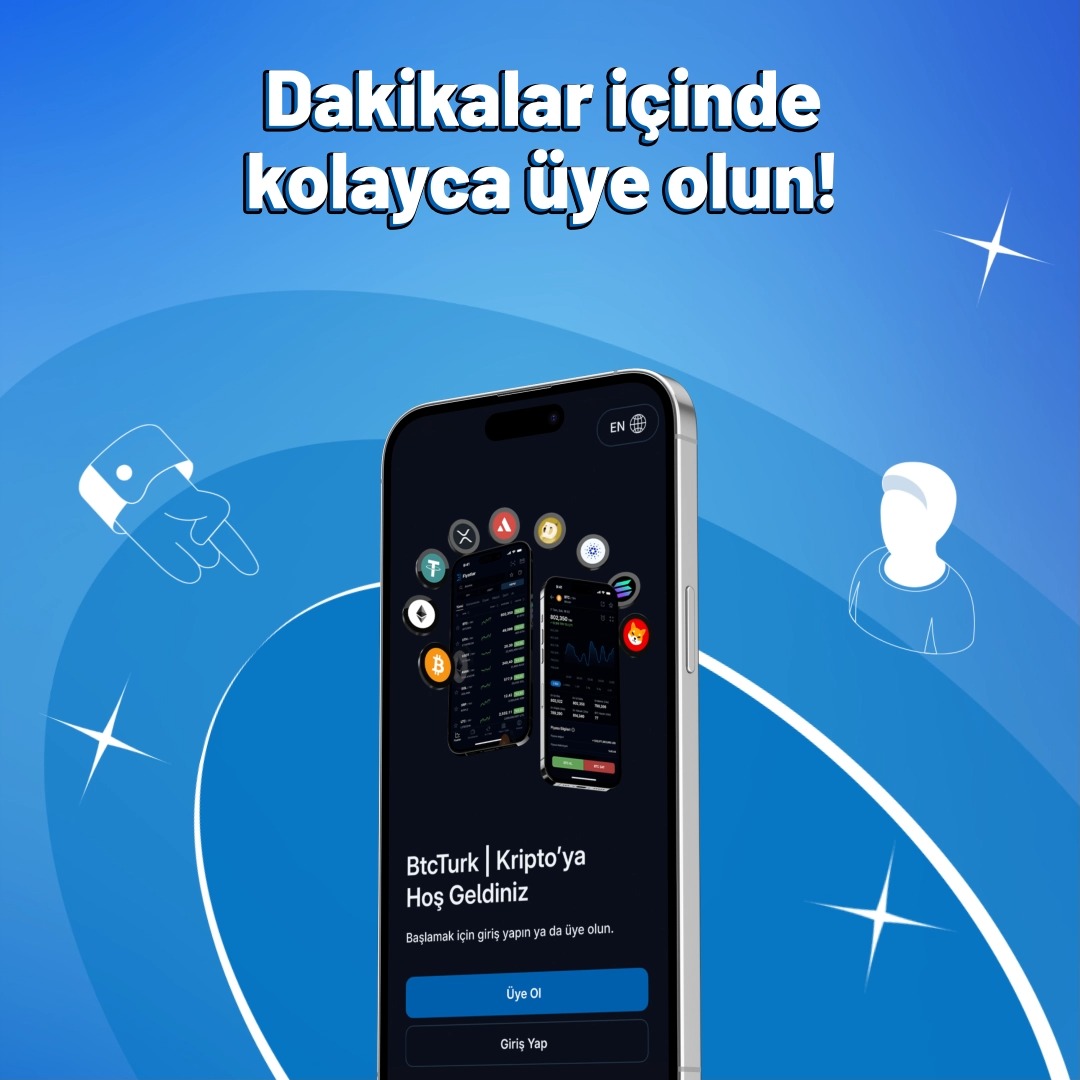 📲 Kriptopara dünyasına kolayca giriş yapmak için: 1️⃣ BtcTurk | Kripto mobil uygulamasını indirin, 2️⃣ Dakikalar içinde üye olun, 3️⃣ Hemen alım satıma başlayın! 👉 Üye olmak için: