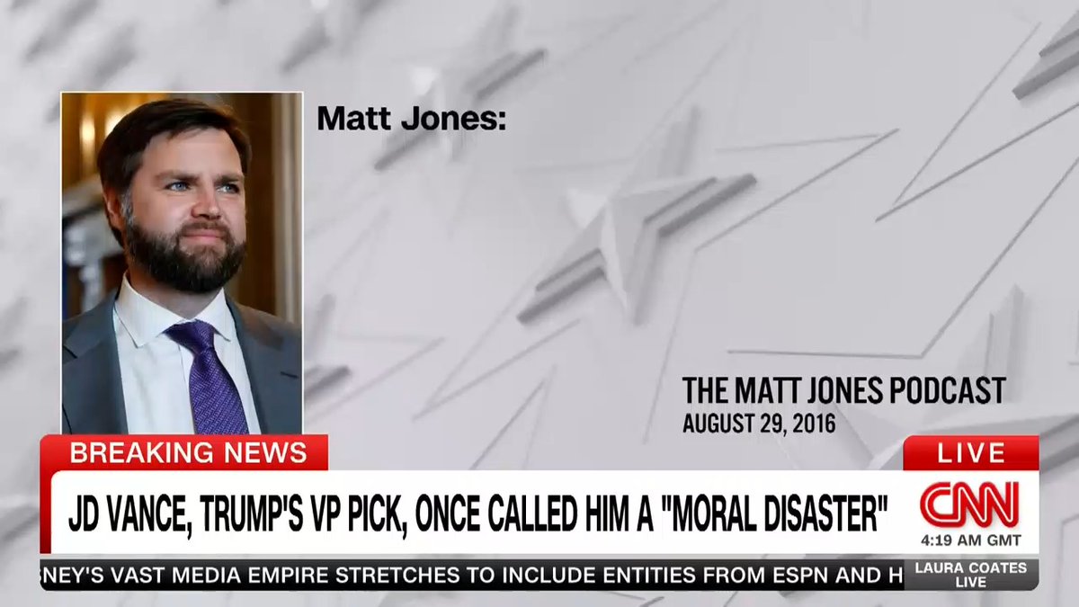 I think Trump’s a fraud. I don’t think he actually cares about folks. I can’t stomach Trump. I think that he’s noxious and is leading the white working class to a very dark place. I’m not the one who said this. That was his running mate — JD Vance.