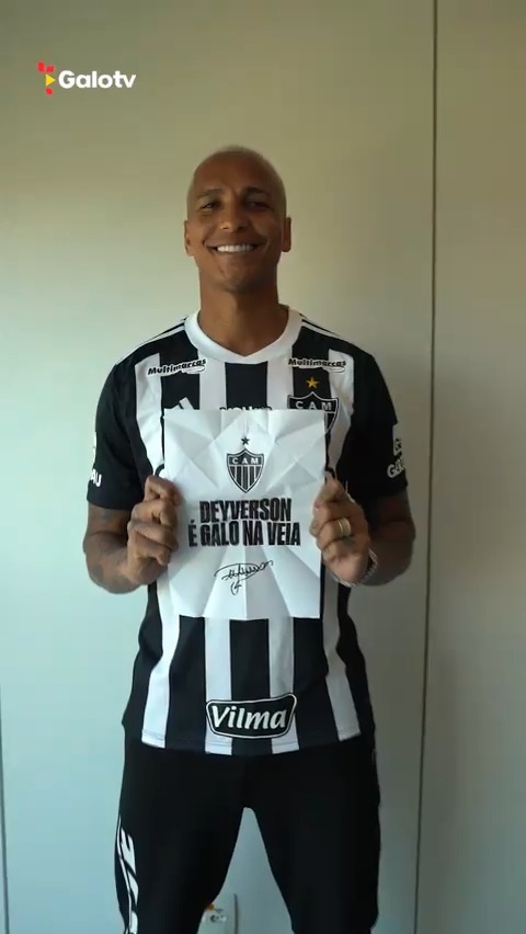 OFICIAL! Deyverson é o novo reforço do Atlético-MG. 🎥 Divulgação/Atlético-MG