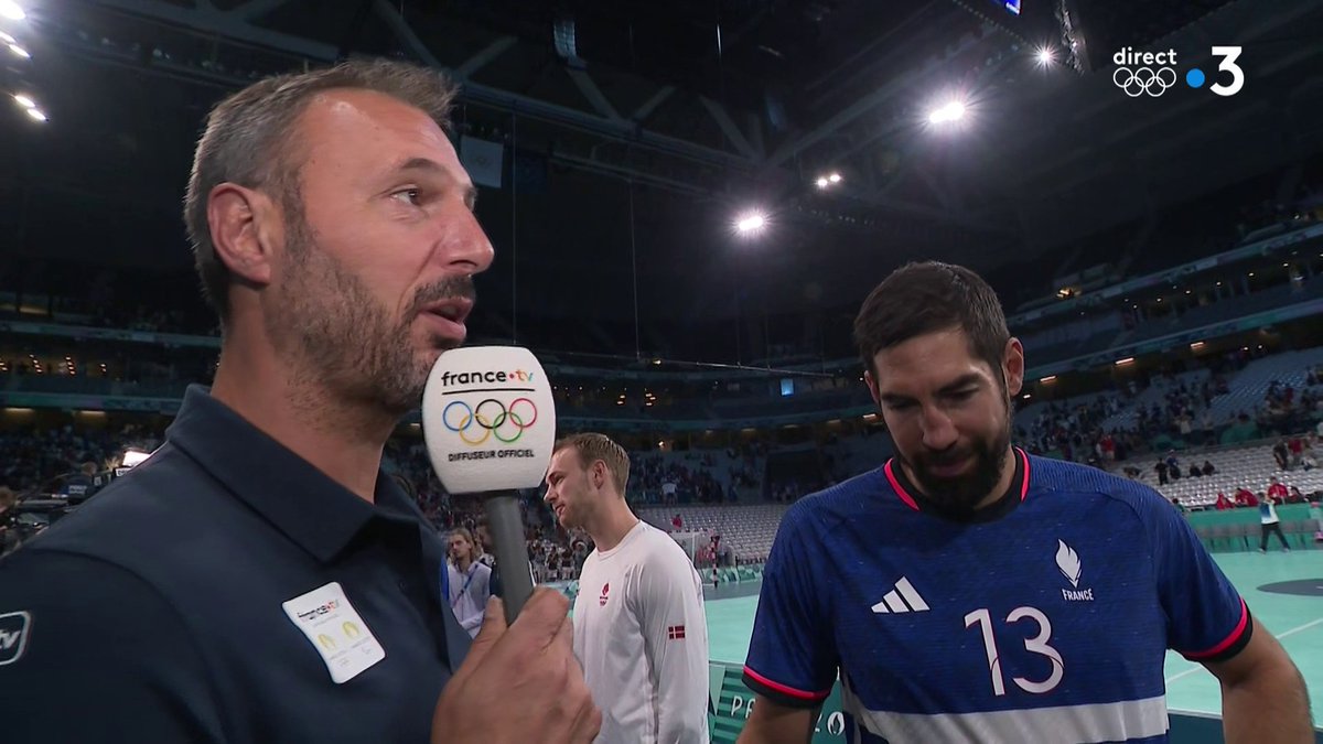 #Paris2024 | 🥹 L'hommage de Jérôme Fernandez à Nikola Karabatic, avec qui il a tout connu en équipe de France. Les JO en direct :
