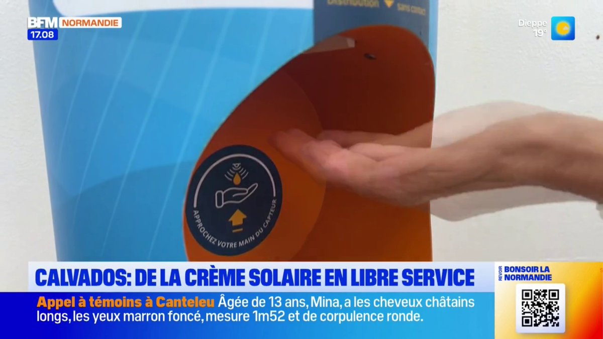 ☀ La ville de Ouistreham a mis en place des "Sun'box", des distributeurs de crème solaire gratuits