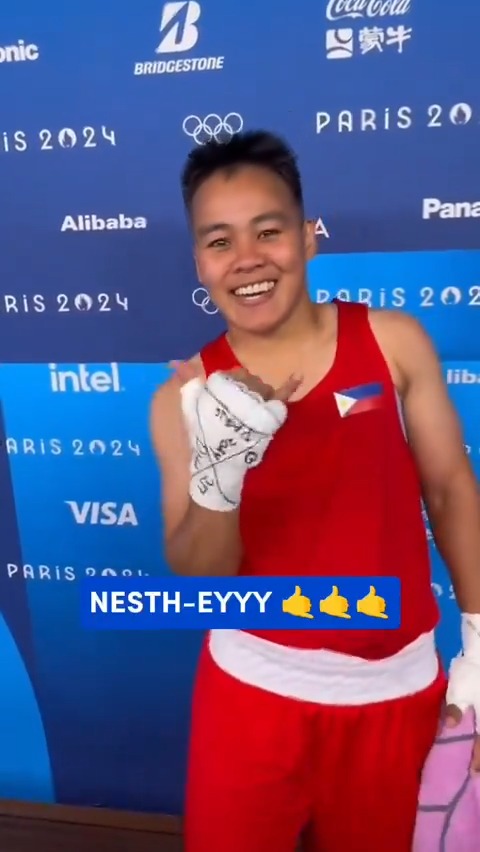 NILABAN HANGGANG DULO ❤️‍🔥 Nesthy Petecio holds her head high and proud of every moment after bringing home a bronze medal for the country. #Paris2024 #100TaongLaban #ParaSaBayan #OlympicGames #OSOnTheSpot