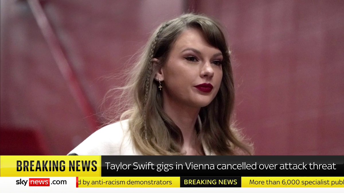 BREAKING: Taylor Swift's Vienna concerts have been cancelled after two men were arrested in an alleged terror plot targeting the shows. Swift was set to perform at the Ernst Happel Stadium this Thursday, Friday, and Saturday 📺 Sky 501 and YouTube