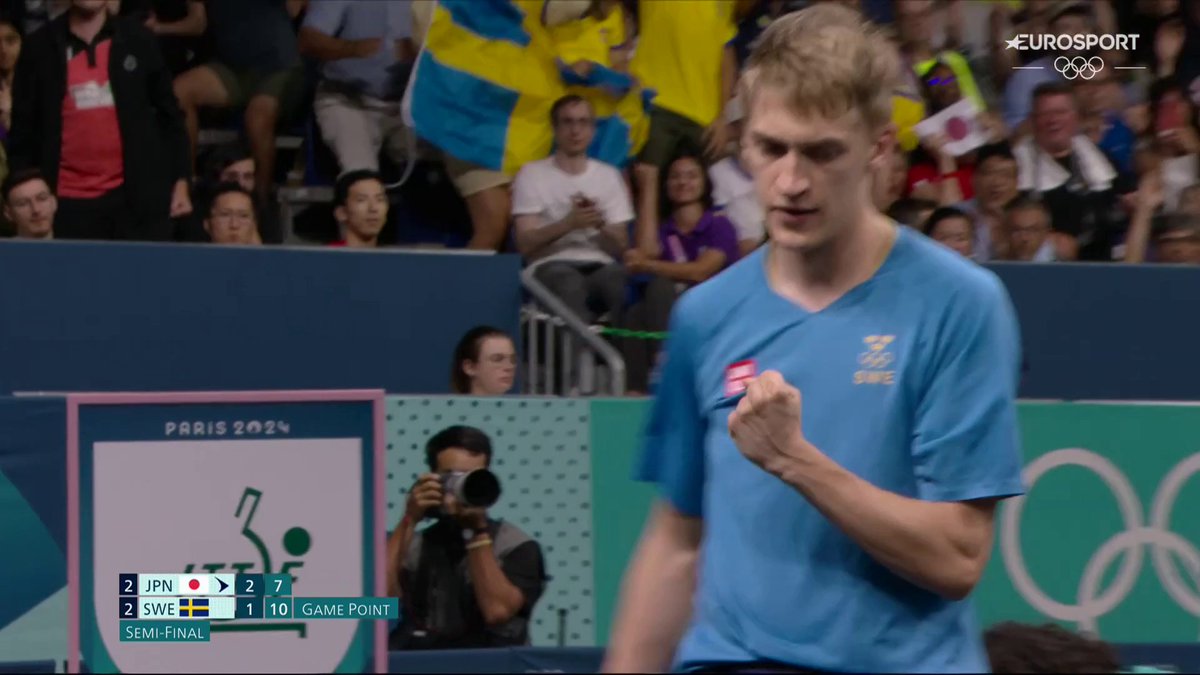 JAA! Anton Källberg har hämtat upp till 2-2 i set mot Tomokazu Harimoto! Femte och matchavgörande set att vänta! 🇸🇪🏓 📲 Streama varje ögonblick från OS i Paris 2024 – bara på Max