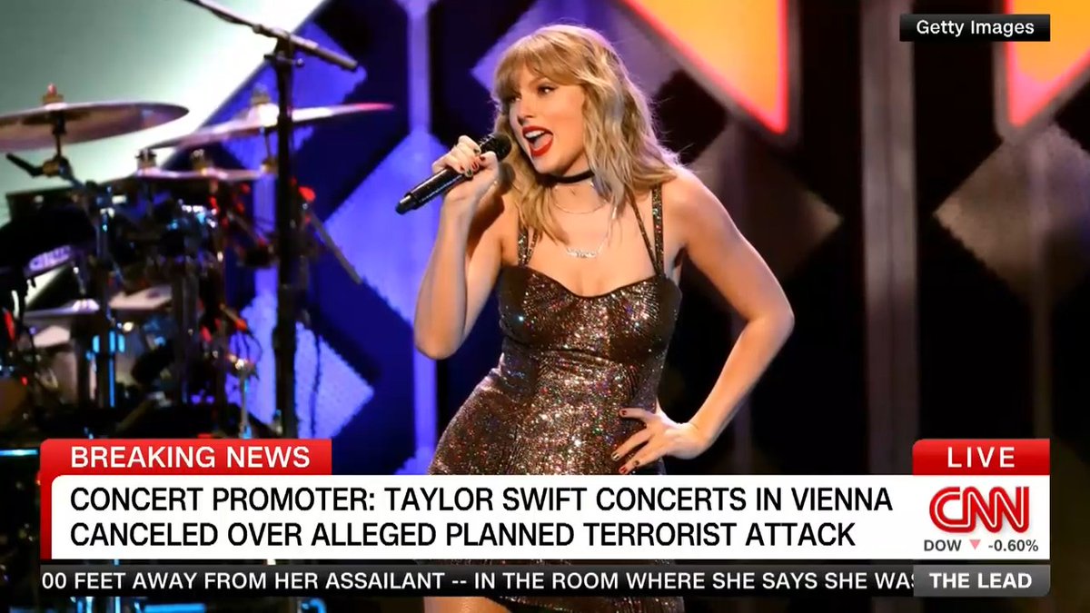 Three Taylor Swift concerts in Europe have been cancelled over an alleged planned terrorist attack. Two people are in custody, including a 19-year-old authorities believe was radicalized by Islamic extremists online.