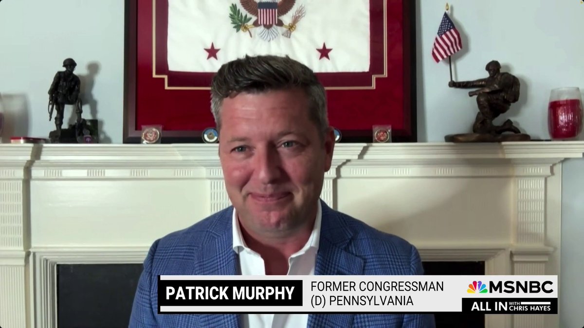 .Patrick J Murphy on being roomies with Walz while serving in Congress: "We were both looking for the cheapest apartment we could get on Capitol Hill because his family’s back in Minnesota, mine was back in Pennsylvania—he's just a great American, and he was a great roommate."