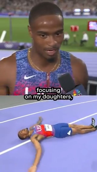 Olympic 400m champion Quincy Hall (Quincy Hall) kept his eyes on the prize and it paid off. #ParisOlympics