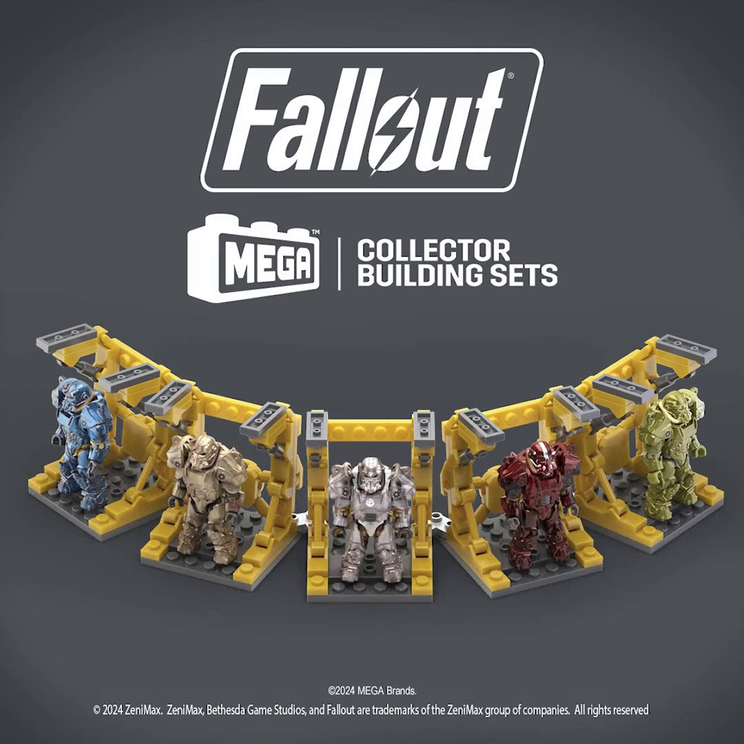Presentamos la colección de servoarmaduras T-60, que incluye 5 figuras para construir con pinturas únicas y accesorios a juego 🧱 Disponible en Amazon 🔗