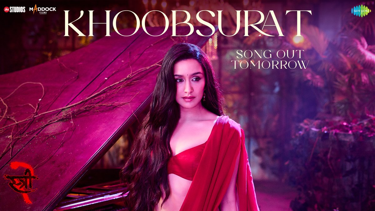 Iss Stree ki khoobsurti ka kaun hai yeh naya aashiq? 🤔🥰 #Khoobsurat Song Out Tomorrow! #Stree2, the legend returns this Independence Day, 15th August.