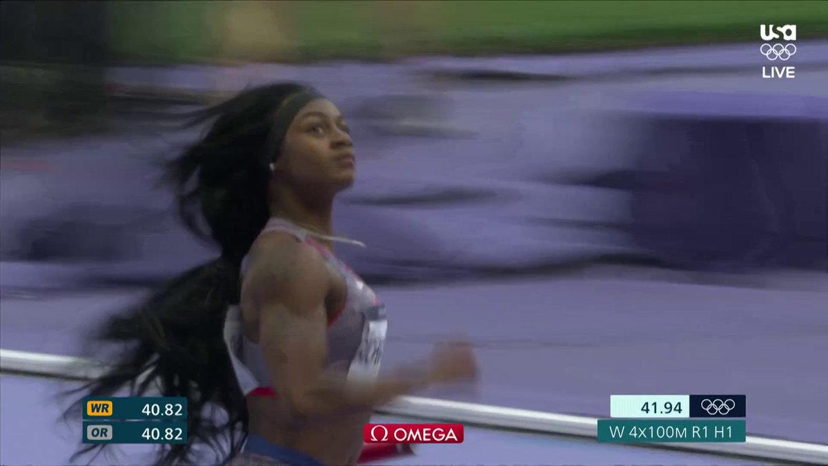 What an anchor leg from Sha’Carri Richardson to send the United States to the 4x100m final. 😲#ParisOlympics 📺 USA Network &amp; Peacock