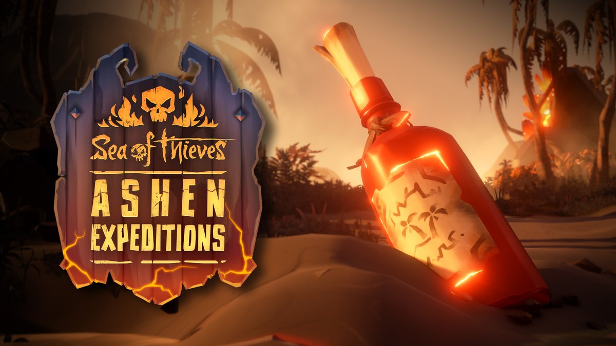 🌋Ashen Expeditions now live🌋 From now until August 15th (10am UTC), The Devil's Roar has fallen silent. Venture into the region and enjoy increased rewards from Ashen loot. Plus, find and finish enough Ashen Message in a Bottle Voyages to earn the Ruby Stinger Rapier!