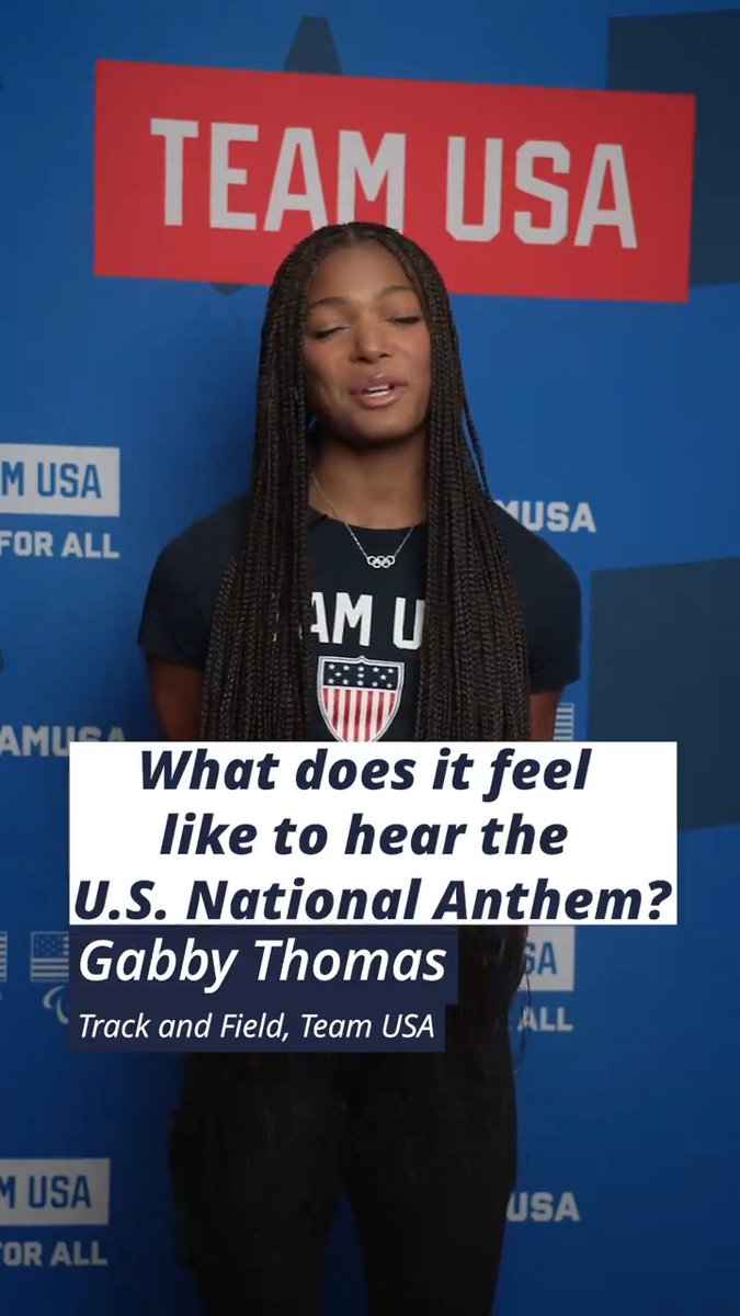 What does Team USA think about when they hear the national anthem? 🎶 🇺🇸 🥇 We asked athletes ahead of the #Paris2024 Olympic and Paralympic games.