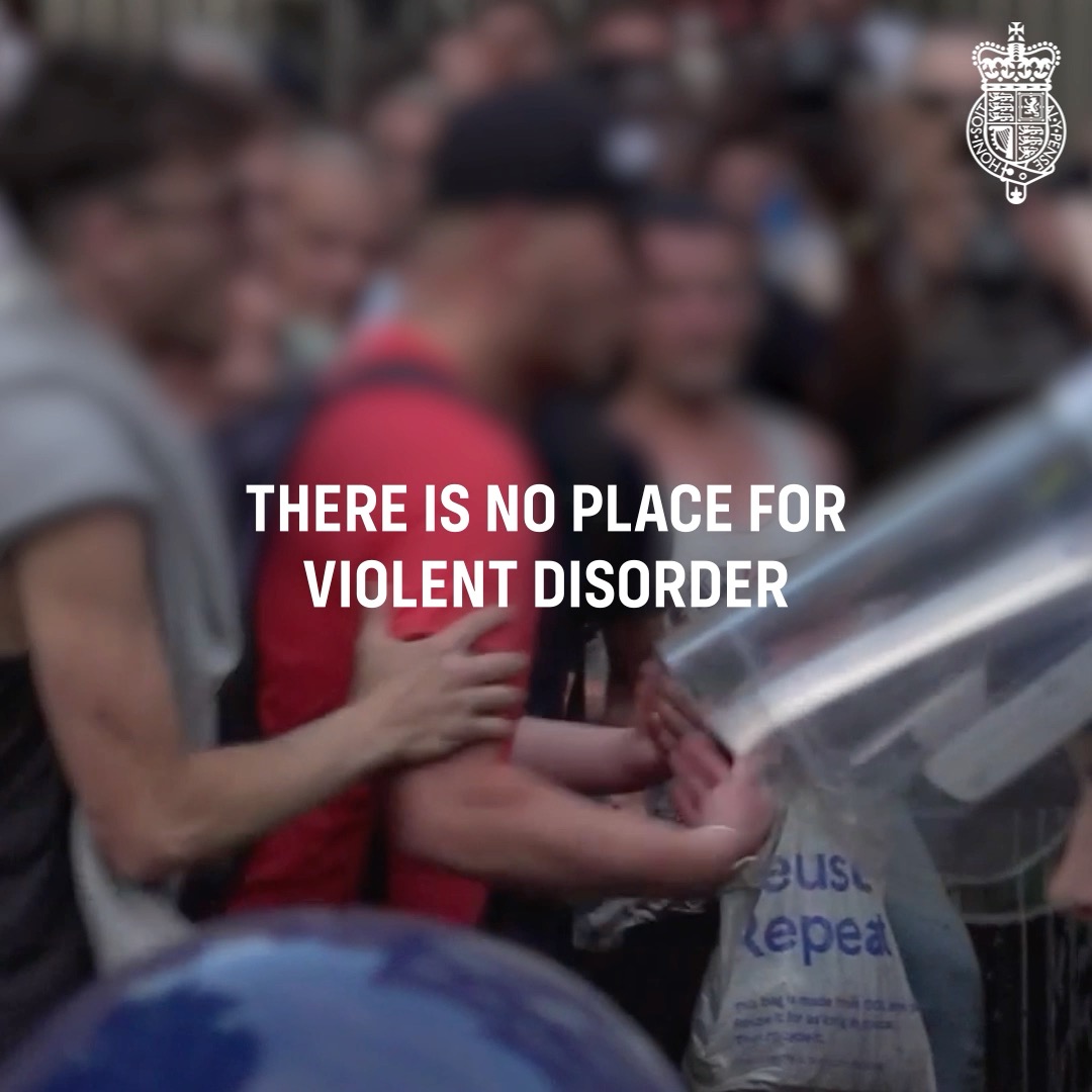 Let's be clear: you can’t escape justice. Criminals might think they have got away with violent disorder - they are wrong.