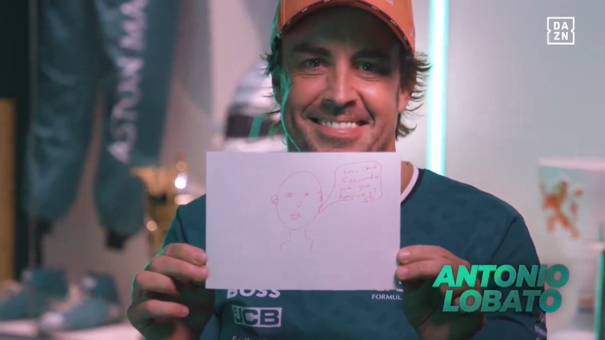 No sabemos si Antonio Lobato va a poder perdonar cómo Pedro de la Rosa y Fernando Alonso lo han descrito… ¡Y CÓMO LO HAN DIBUJADO! 😂😂😂😂 Disfruta del ‘Juego del Tabú’ GRATIS en DAZN 🔗