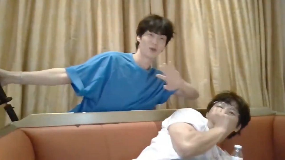 surprising your mv co star in another country..? 🤨 at this point they kinda owe us that bl drama 😭😭