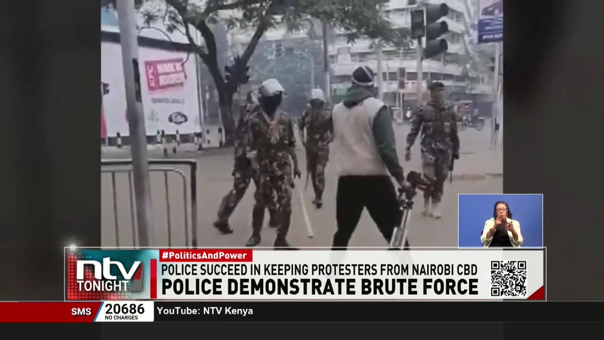 Police Demonstrate Brute Force: Police attack journalists, traders and other innocent Kenyans during 'Nane Nane' protests in Nairobi CBD. #NTVTonight Zainab Ismail NginaKirori