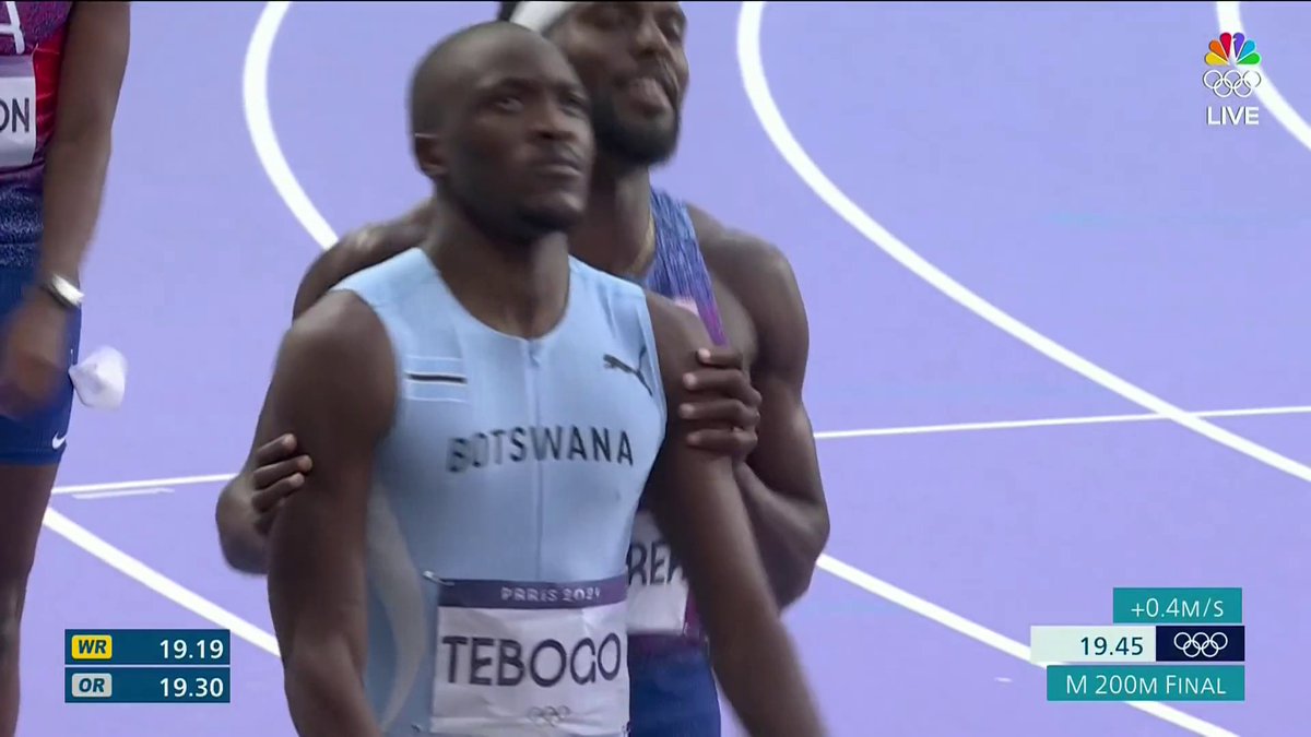 LETSILE TEBOGO WINS THE MEN’S 200M FOR BOTSWANA! 🇧🇼 #ParisOlympics