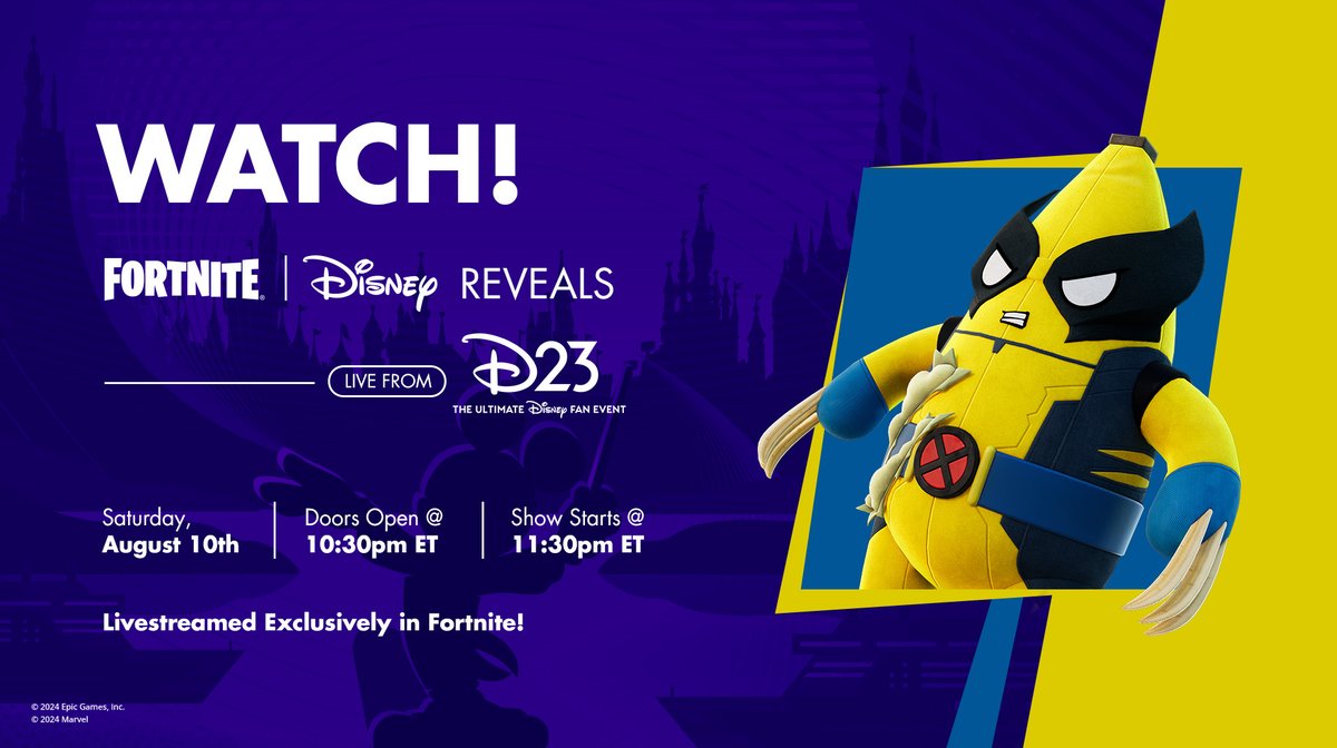 Watch a special segment of the Horizons Disney Experiences Showcase and learn more about Disney collaboration with Epic Games, reveals and more, live streamed exclusively in FortniteGame! More information: #D23