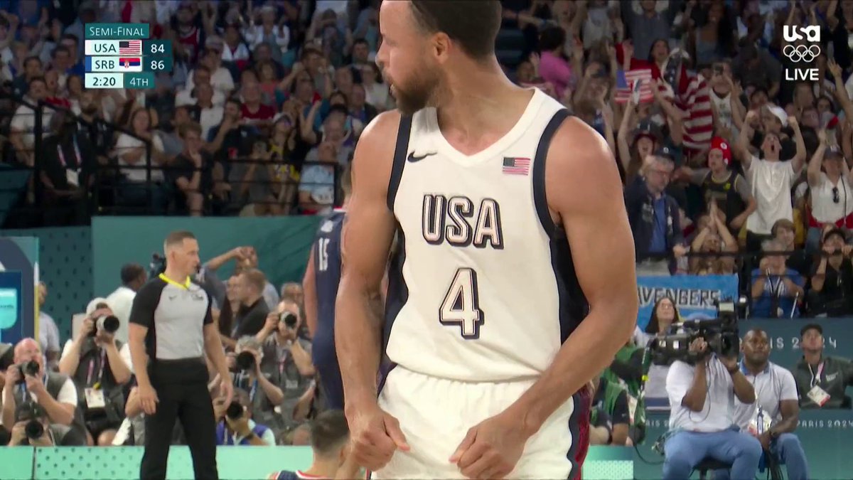 STEPHEN. CURRY. TEAM USA LEADS. #ParisOlympics | 📺 NBC, USA Network and Peacock